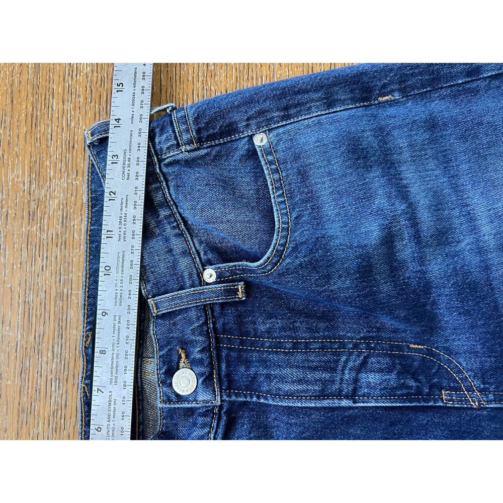 New VERONICA BEARD Keane Split Hem Straight-Leg Bright Blue High Rise Jeans 27 - Picture 7 of 8